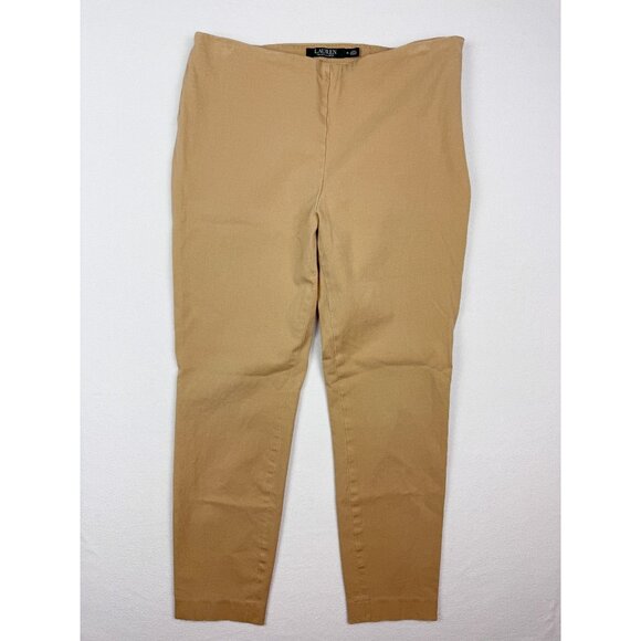 LAUREN Ralph Lauren Pull On Pants Size 8 Womens Tan - Picture 1 of 10
